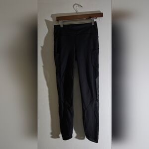 Lululemon Women's Black Mesh Panel Leggings
